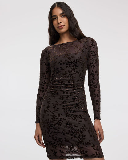 Long-Sleeve Bodycon Mini Dress