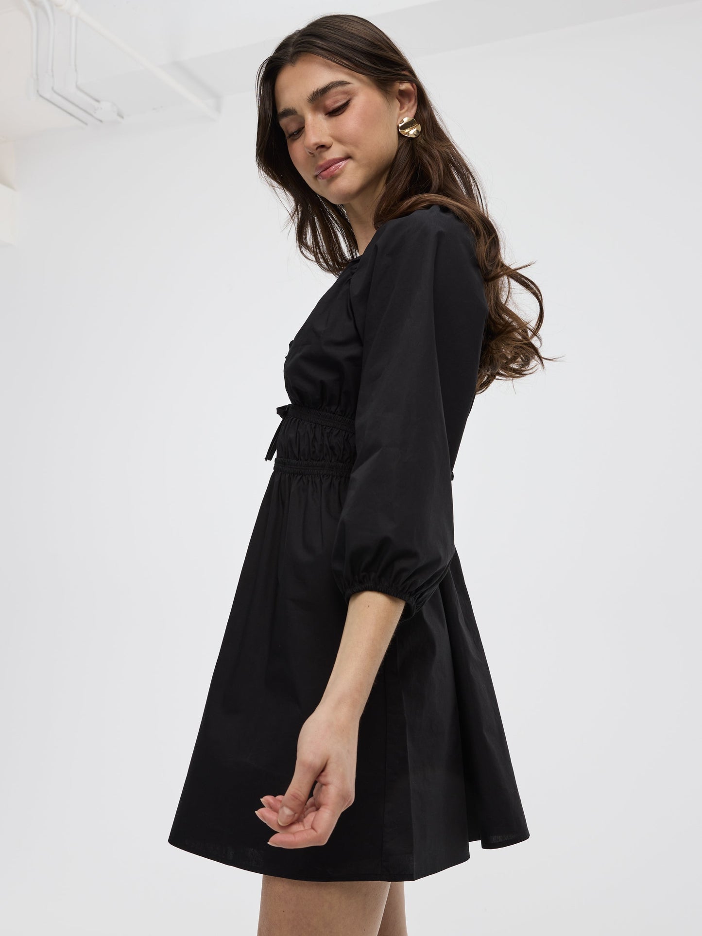 V-Neck Mini Dress
