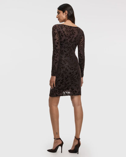 Long-Sleeve Bodycon Mini Dress